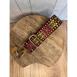 Crossbody Purse BOHO Pink Black Green Bag Strap Guitar Strap NEW